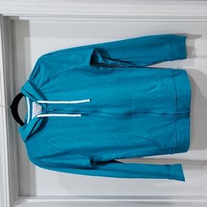 Teal / turquoise zip up hoodie, M